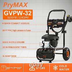 PryMAX 3200PSI 2.4GPM High Pressure Power Washer Electric Gas Cleaner Machine