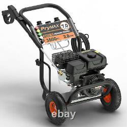 PryMAX High Pressure Washer Gas 7HP, 3500 PSI, 2.8 GPM, 5 Nozzles, 20FT Hose