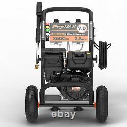 PryMAX High Pressure Washer Gas 7HP, 3500 PSI, 2.8 GPM, 5 Nozzles, 20FT Hose