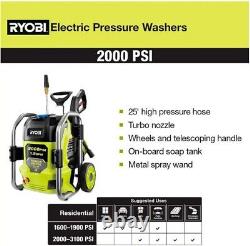 RYOBI 2000 PSI 1.2 GPM Cold Water Electric Pressure Washer, New in Box