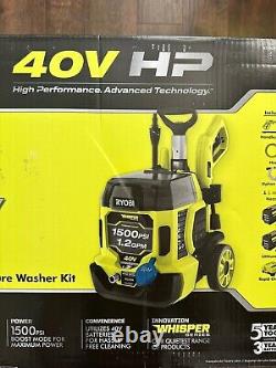 RYOBI 40V HP Brushless Pressure Washer 1500 PSI 1.2 GPM Cold Water Kit