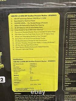 RYOBI 40V HP Brushless Pressure Washer 1500 PSI 1.2 GPM Cold Water Kit
