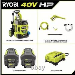 RYOBI 40V HP Brushless Pressure Washer 1500 PSI 1.2 GPM Cold Water Kit
