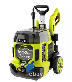 RYOBI 40V HP Brushless Whisper 1500 PSI 1.2 GPM Pressure Washer- tool only