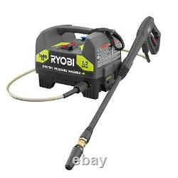 RYOBI Electric Pressure Washer 1600 PSI 1.2 GPM Clean Turbo Nozzle 35 FT Hose