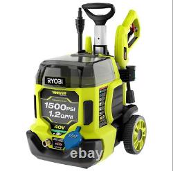 RYOBI Electric Pressure Washer 40V HP 1500 PSI Cold Water Batteries Charger