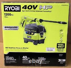 RYOBI RY40HPPW12B 40V 1200 PSI 1.0 GPM ColdWater Pressure Washer Tool Only New