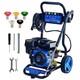 Roomark 3600 PSI Gas Pressure Washer 5 Nozzles Gas Powered Washer 2.6 GPM 210cc