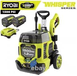 Ryobi 40VHP Brushless Whisper Series 1500 PSI 1.2 GPM Electric Pressure Washer K