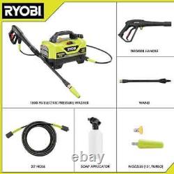 Ryobi Corded Water High Pressure Washer 1800 PSI 1.2 GPM Spray Power Nozzle Hose