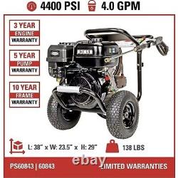 SIMPSON Cleaning PS60843 PowerShot 4400 PSI Gas Pressure Washer, 4.0 GPM 420cc