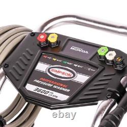 SIMPSON Gas Pressure Washer Cold Water 3600 PSI 2.5 GPM 196cc HONDA GX200 Engine