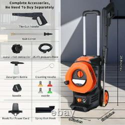 SUGIFT 3300PSI Electric Pressure Washer with 4 Nozzles Foam Cannon and Hose Reel