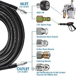 Sewer Jetter Kit for Pressure Washer 100FT Newest 5800PSI Drain Cleaner Hose