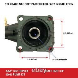 Simpson 90037 Pressure Washer Pump 8.7GA12 2.5GPM@3400 PSI 3/4 Hollow Shaft