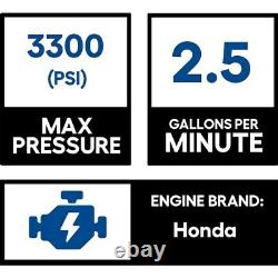 Simpson PowerShot 3,3000 PSI at 2.5 GPM Gas Pressure Washer with Honda Engine