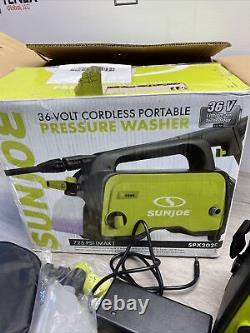 Sunjoe 36V Portable Pressure Washer Cordless 725psi SPX202C FREE SHIPPING P-11