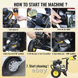 SurmountWay Gas Pressure Washer 3600 PSI 2.6 GPM Power Car Spray Washer US