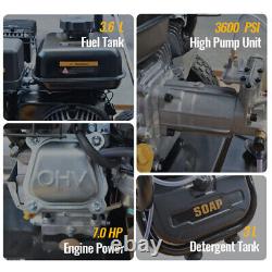 SurmountWay Gas Pressure Washer 3600 PSI 2.6 GPM Power Car Spray Washer US