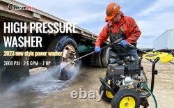 SurmountWay Gas Pressure Washer 3600 PSI 2.6 GPM Power Garden Car Spray Washer