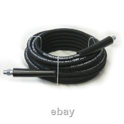 Suttner B3V00381 100' Black 4000 PSI 3/8 Pressure Washer Hose QC Socket/Plug