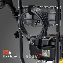 TACKLIFE Gas Pressure Washer 3200PSI at 2.4GPM 6.5 Peak HP, 5 Nozzles, 25FT Hose