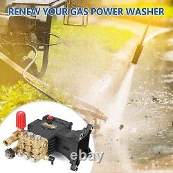 TOOLCY Pressure Washer Pump 4000 PSI 1 Shaft Horizontal Triplex Plunger 4.4 GPM
