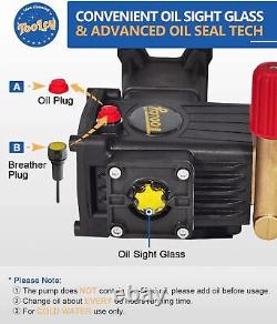 TOOLCY Pressure Washer Pump Hose Kit, Max 4000 PSI 4.2 GPM, 1 Shaft Horizontal