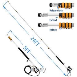 Telescoping Pressure Washer Wand, 24 Feet Telescopic Lance 4200 PSI Max Pressure