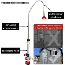 Telescoping Pressure Washer Wand, 24 Feet Telescopic Lance 4200 PSI Max Pressure