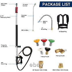 Telescoping Pressure Washer Wand, 24 Feet Telescopic Lance 4200 PSI Max Pressure