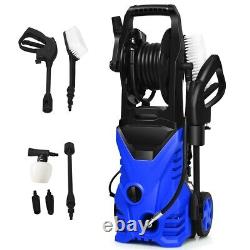 USA New 2030PSI Electric Pressure Washer Cleaner 1.7 GPM 1800W withHose Reel Blue