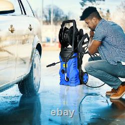 USA New 2030PSI Electric Pressure Washer Cleaner 1.7 GPM 1800W withHose Reel Blue