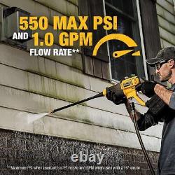 (USED) DEWALT Cordless Pressure Washer, Power Cleaner, 550-PSI, 1.0 GPM, Tool On