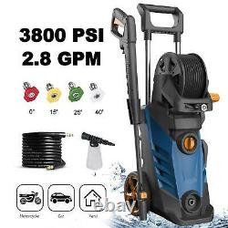 US 3800PSI 2.8GPM Electric Pressure Washer High Power Cold Water Cleaner Machine