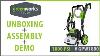 Unboxing Assembly And Demo Of The Greenworks 1 800 Psi Electric Pressure Washer Review Gpw1800