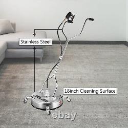 VEVOR 18 Flat Surface Cleaner Stainless Steel 4000PSI Pressure Washer Wheels