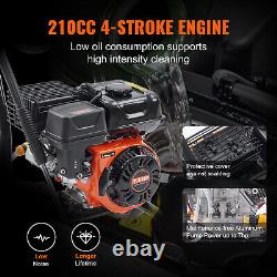 VEVOR 3400 PSI 2.6 GPM Gas Pressure Washer Powered Washer 210cc 5 Connect Nozzle