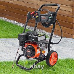 VEVOR 3400 PSI 2.6 GPM Gas Pressure Washer Powered Washer 210cc 5 Connect Nozzle