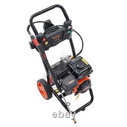 VEVOR 3400 PSI 2.6 GPM Gas Pressure Washer Powered Washer 210cc 5 Connect Nozzle