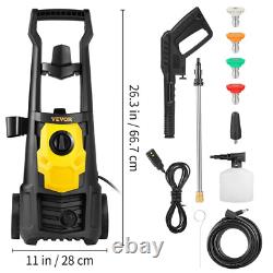 VEVOR Electric Pressure Washer, 2000 PSI, Max. 1.76 GPM Power Washer with30 ft Hose
