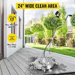 VEVOR Flat Surface Cleaner 24 Stainless Steel 4000PSI Pressure Washer with Wheels