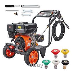VEVOR Gas Pressure Washer Gas Powered Washer Tool 4400 PSI 4.0GPM 390cc 5 Nozzle