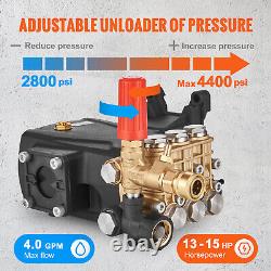 VEVOR Pressure Washer Pump Power Washer Pump 1 Shaft Horizontal 4400 PSI 4 GPM