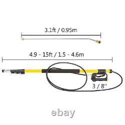 VEVOR Pressure Washer Wand Telescoping 18ft 4000psi With Belt 3/8 Quick Connector