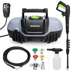 WORKPRO Pressure Washer 1900 Max PSI 1.8 GPM 12Amp Electric High Pressure Washer