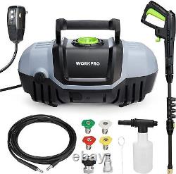 WORKPRO Pressure Washer 1900 Max PSI 1.8 GPM 12-Amp with 4 Nozzles 1440-watt