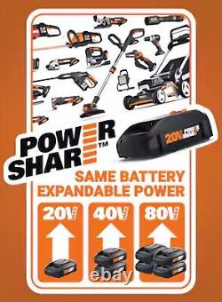 WORX Nitro Hydroshot MAX 800 PSI Brushless Cold Water Battery Pressure Washer