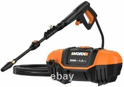 WORX WG601 1500 Max PSI 1.1 GPM 13A Electric Pressure Washer, Black and Orange