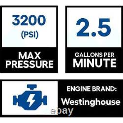 Westinghouse WPX3200 PSI 2.5 GPM Gas Powered Axial Cam Pump Pressure Washer NEW